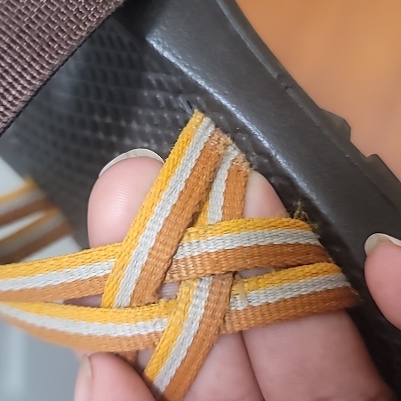 CHACO ZX2 CLASSIC COMFORT STRAP SPORT WOMEN'S ORANGE GEOMETRIC SANDAL SIZE 6 - Picture 9 of 9